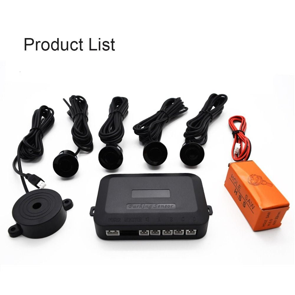 22mm Parking Sensor Kit 12V Car Parking Sensor Kit Reverse Radar Sound  Car