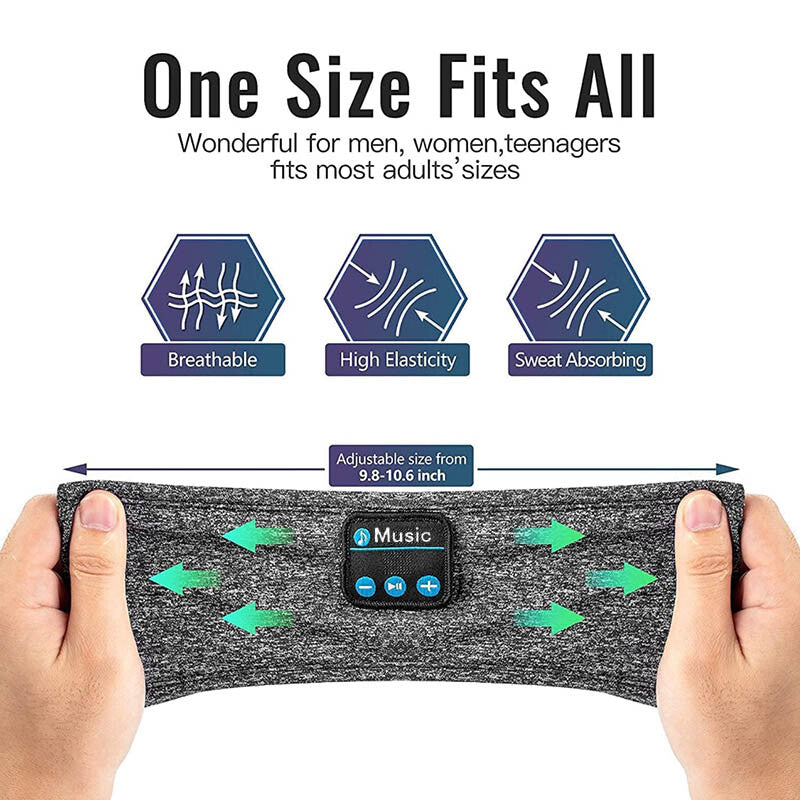 Wireless Bluetooth 5.0 Stereo Eye Mask Headphones Earphone Sleep Music Mask AU