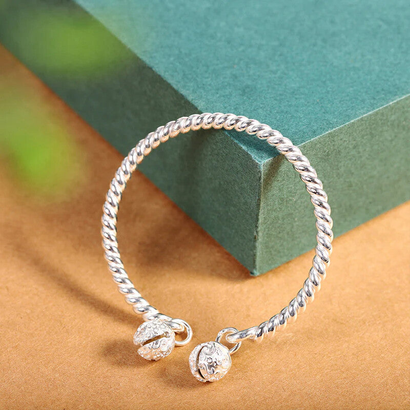 Bangle Bowknot Bell Bracelet Jewellery Korean Wrist Chain Women Silver Pack AU