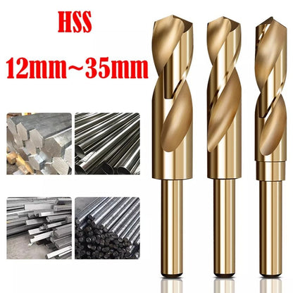12mm-35mm Twist Drill HSS Cobalt Reduced Shank Drills Metal Hole Opener