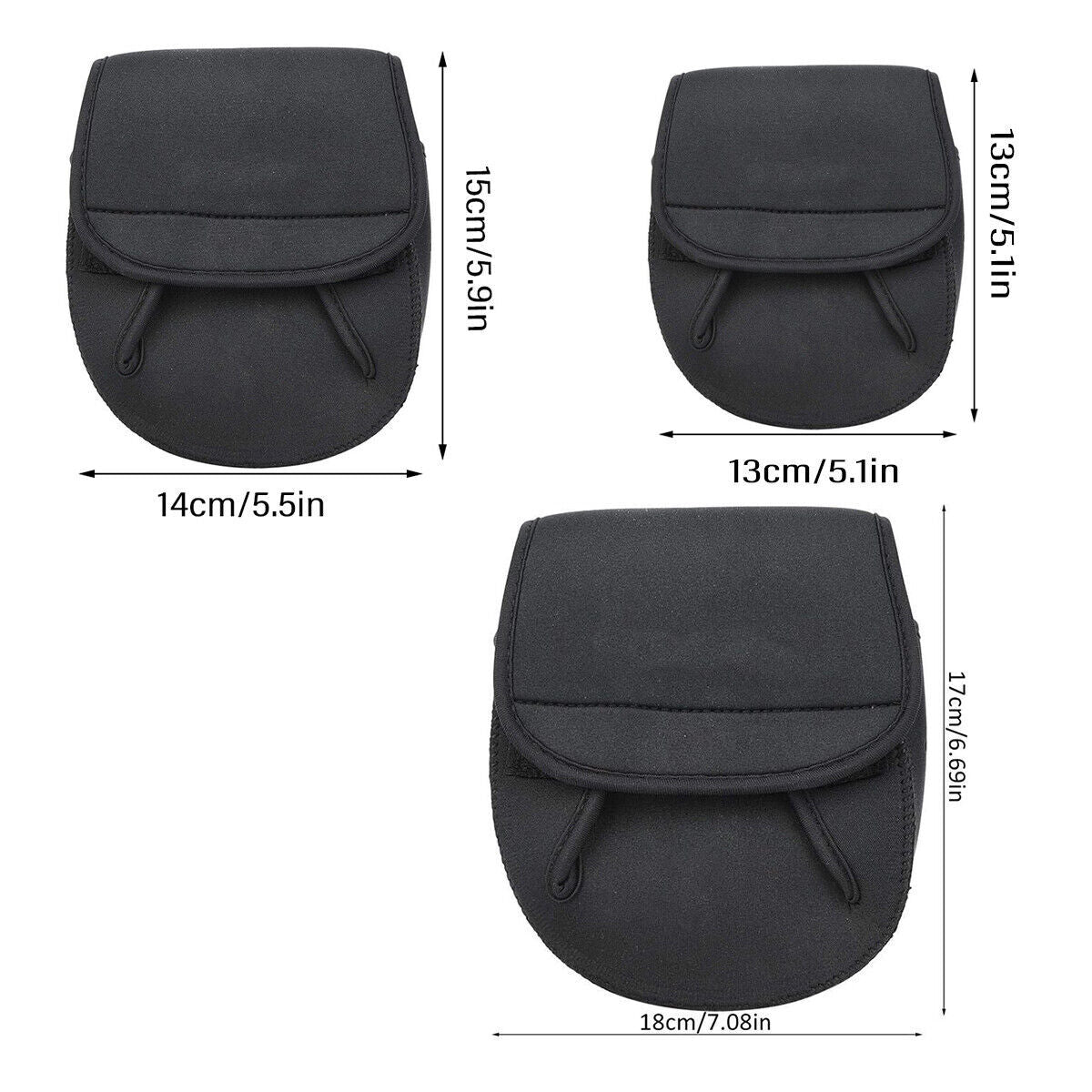 Fishing Reel Protective Cover Neoprene Wrap Case for Spinning Baitcasting Reels