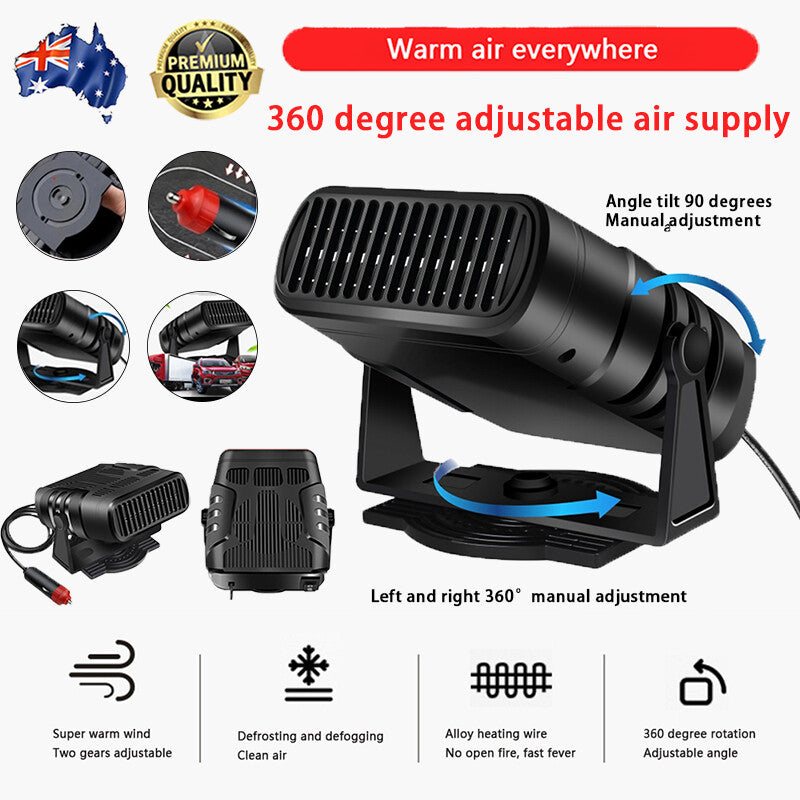Portable Car Vehicle Heater Fan Ceramic Heating Defroster Demister DC 12V AU