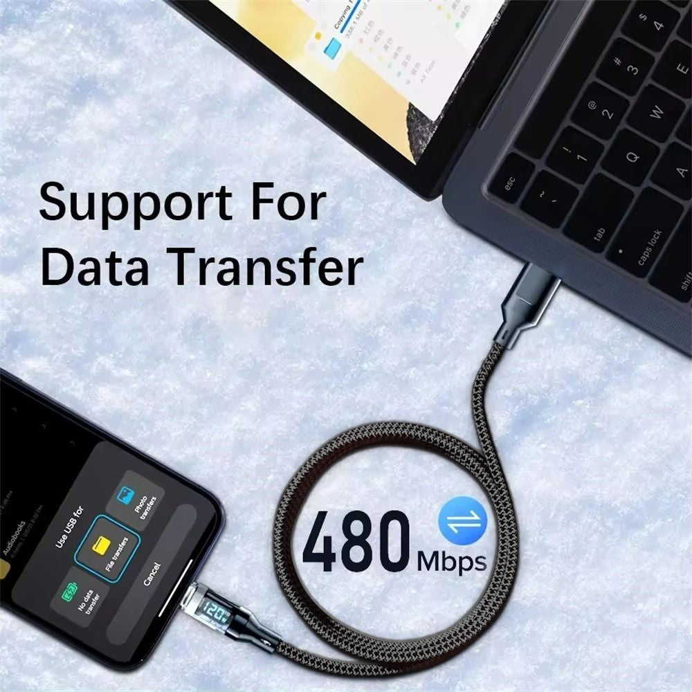 Fast Charging USB To Type-C Cable Compatible with Huawei / Xiaomi / Samsung / Vivo