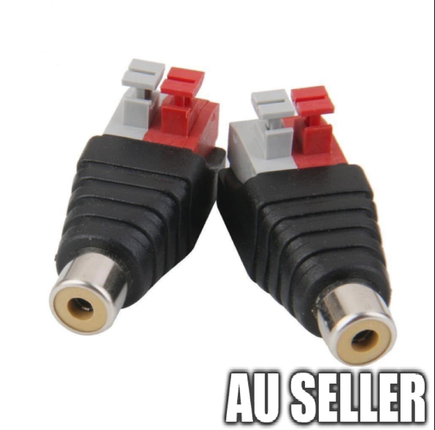 Speaker Wire Cable to Audio FEMALE RCA Connector Adapter  Jack Plug
