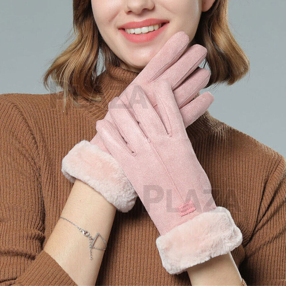 Women Winter Gloves Thermal Touch Screen Warm Windproof Soft Outdoor AU