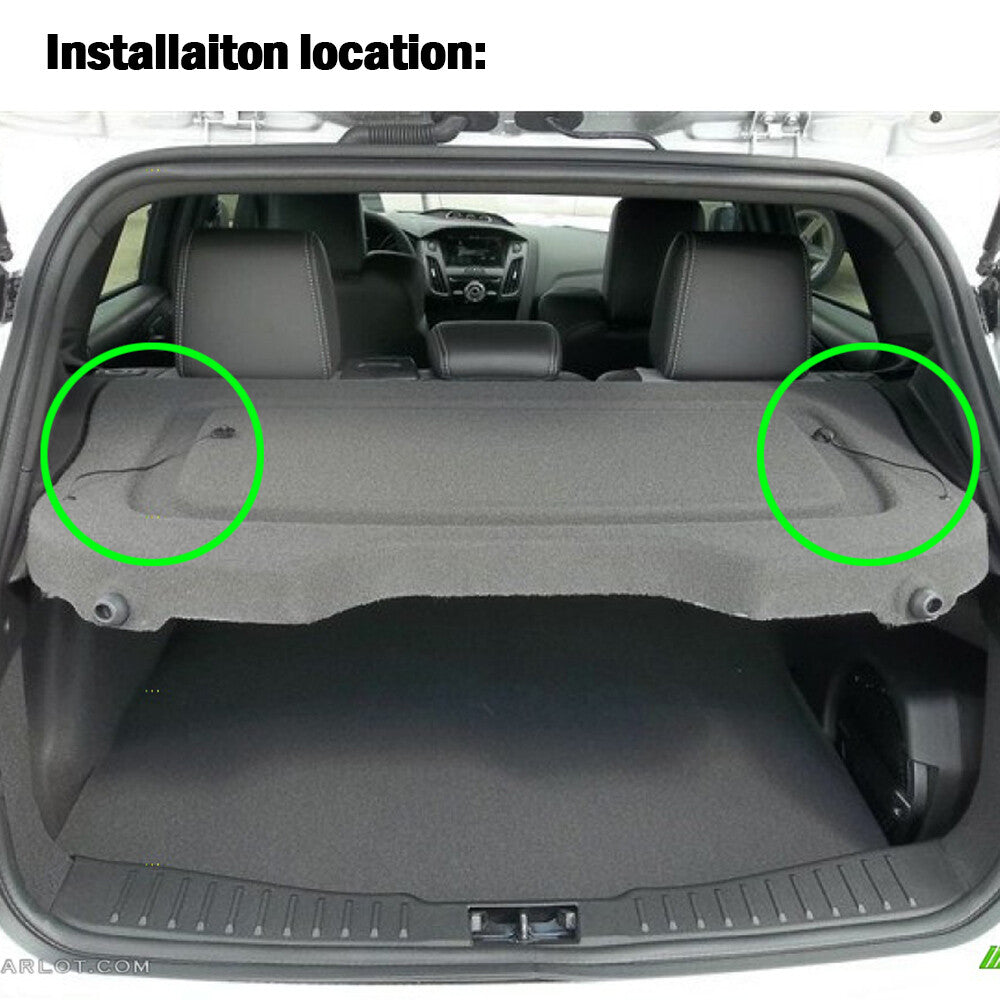 2 Compatible with FORD FOCUS hatch 11-18 MK3 REAR TRUNK Parcel Shelf Tray Cover string strap