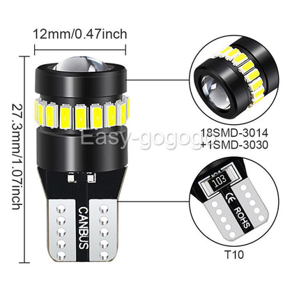 2X LED Parker Wedge Bulb Globes T10 For Holden Commodore VT VX VU VY VZ VE VF