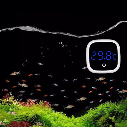 Aquarium Thermometer External Touch Screen Fish Tank Water Temperature Monitor