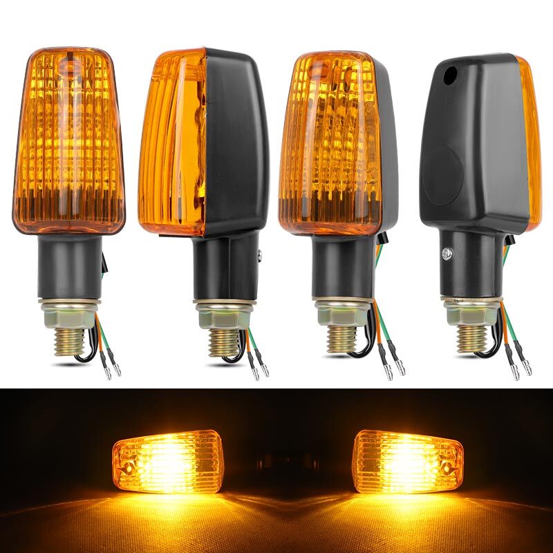 4X Universal Motorcycle Turn Signal Light Indicator Blinker Amber Bulb Lamp 10MM
