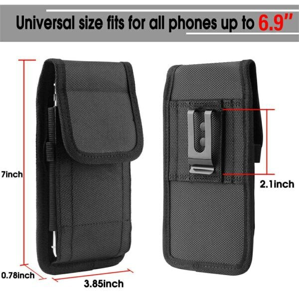 Universal Nylon Quality Pouch Belt Clip Wallet Case Cover Fit 4.7 to 6.9 inch