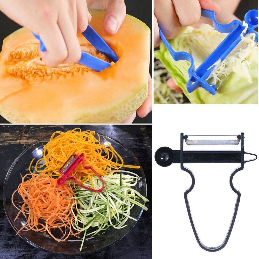 3Pcs Vegetable Peeler Slicer Shredder Peeler Julienne Strips Cutter Fruit Tool