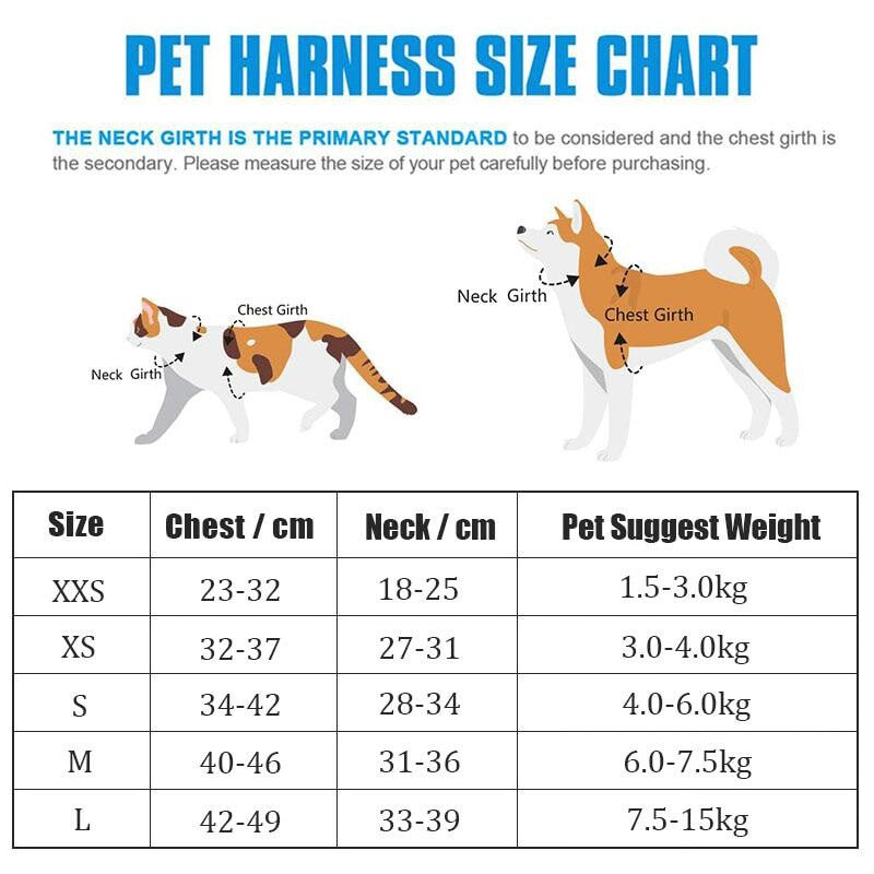 Soft Mesh Step in Dog Harness+Lead Set Reflective Breathable Vest for Puppy Cats