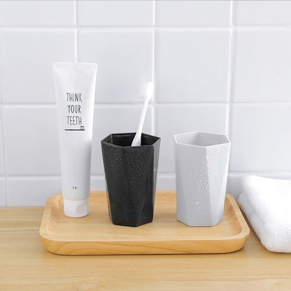 Bathroom Tumblers Toothbrush Cup PP Non-slip Nordic Diamonds Shaped Washing Cup