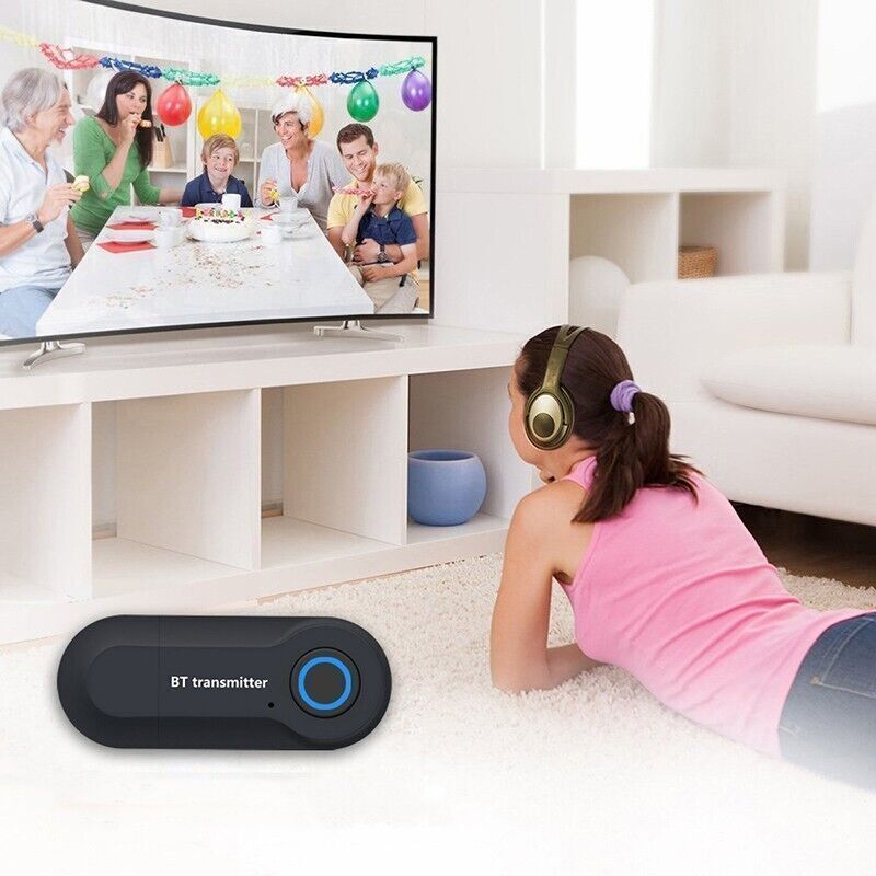 Wireless Bluetooth 5.0 Transmitter Stereo Audio Adapter Sender for TV PC Speaker