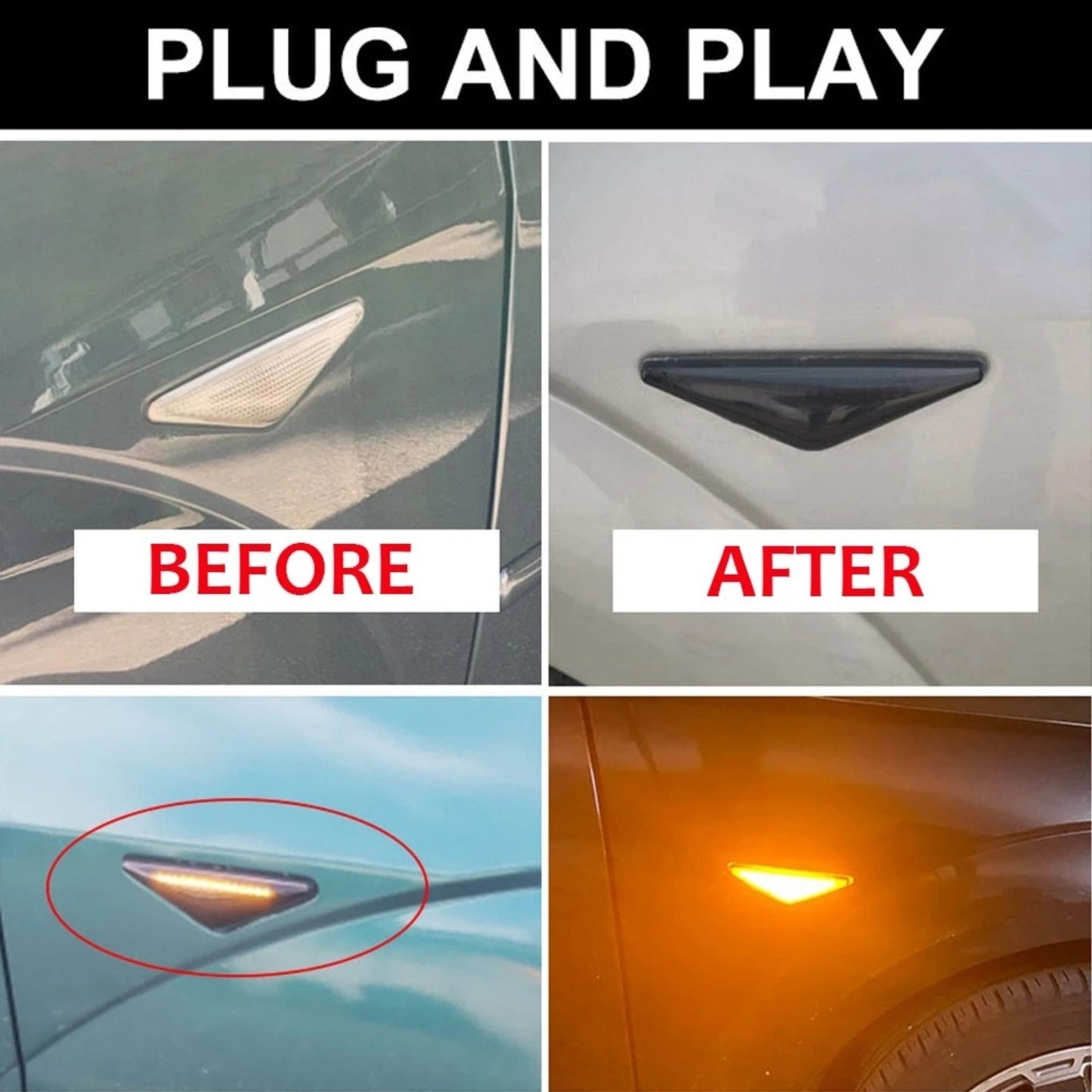 Dynamic Side Indicators for Ford Falcon FG (2008-2014) - Smoked