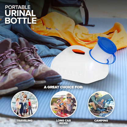 Unisex Urine Bottle 1000ml Portable Pee Bottle with Funnel Bedside Male Female