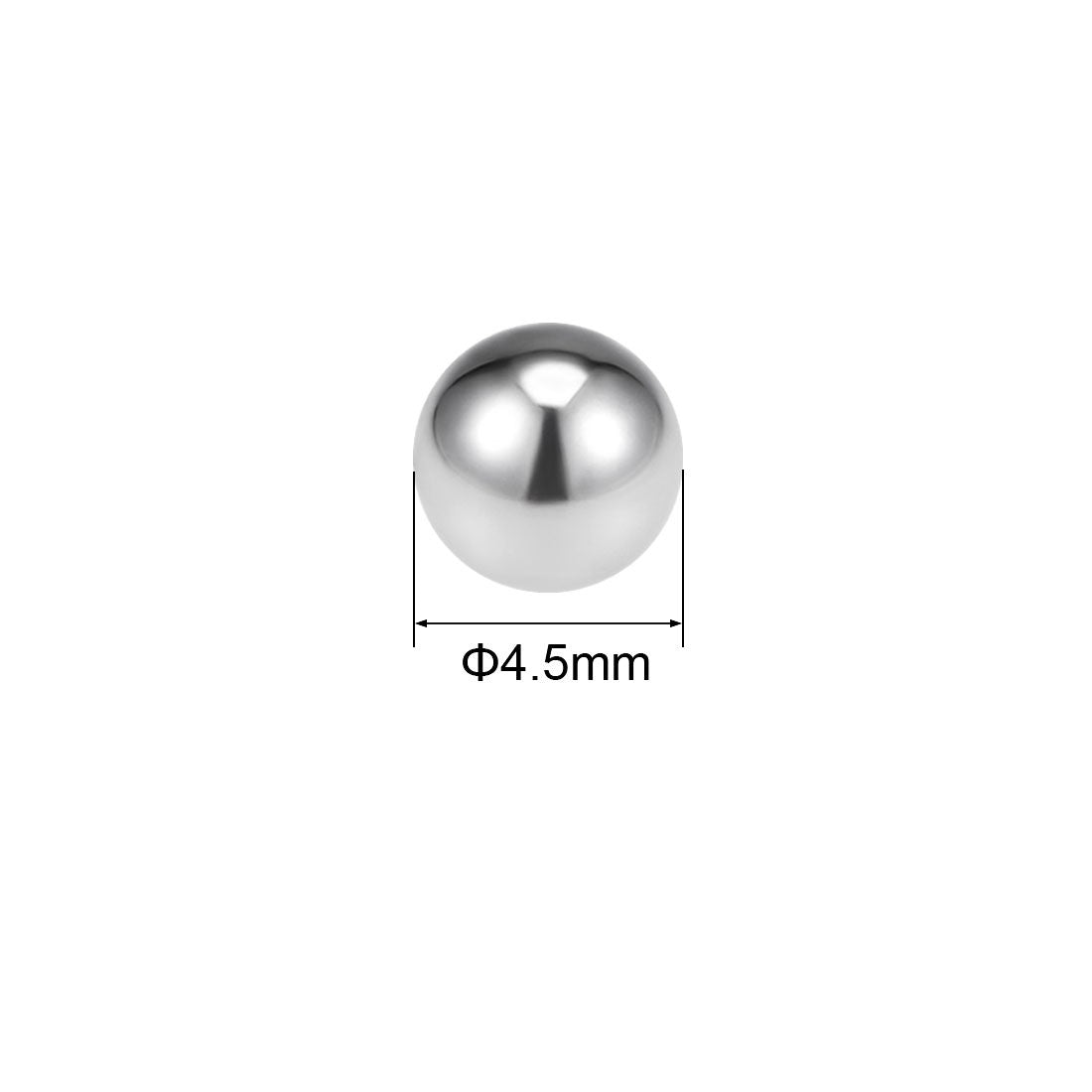 300pcs 4.5mm Bearing Balls 316L Stainless Steel G100 Precision Balls Smooth Ball