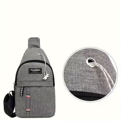 Men's Crossbody Shoulder Bag Sling Chest Bag Anti Theft Travel Casual Waterproof