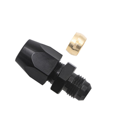 2X 6AN Male To 3/8" Tube Hardline Fuel Line Adapter Fitting Tubing compression
