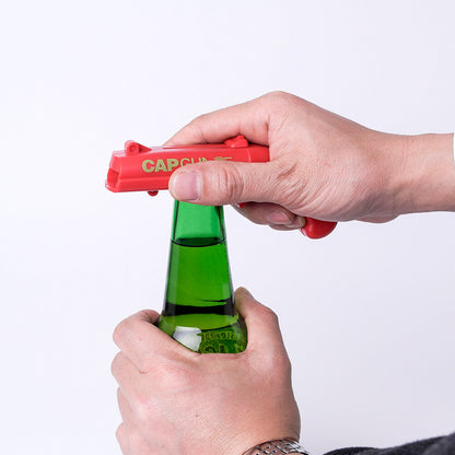4PCS Gun Beer Bottle Opener Launcher Drinking Game Cap Plastic Shooter Fun Party