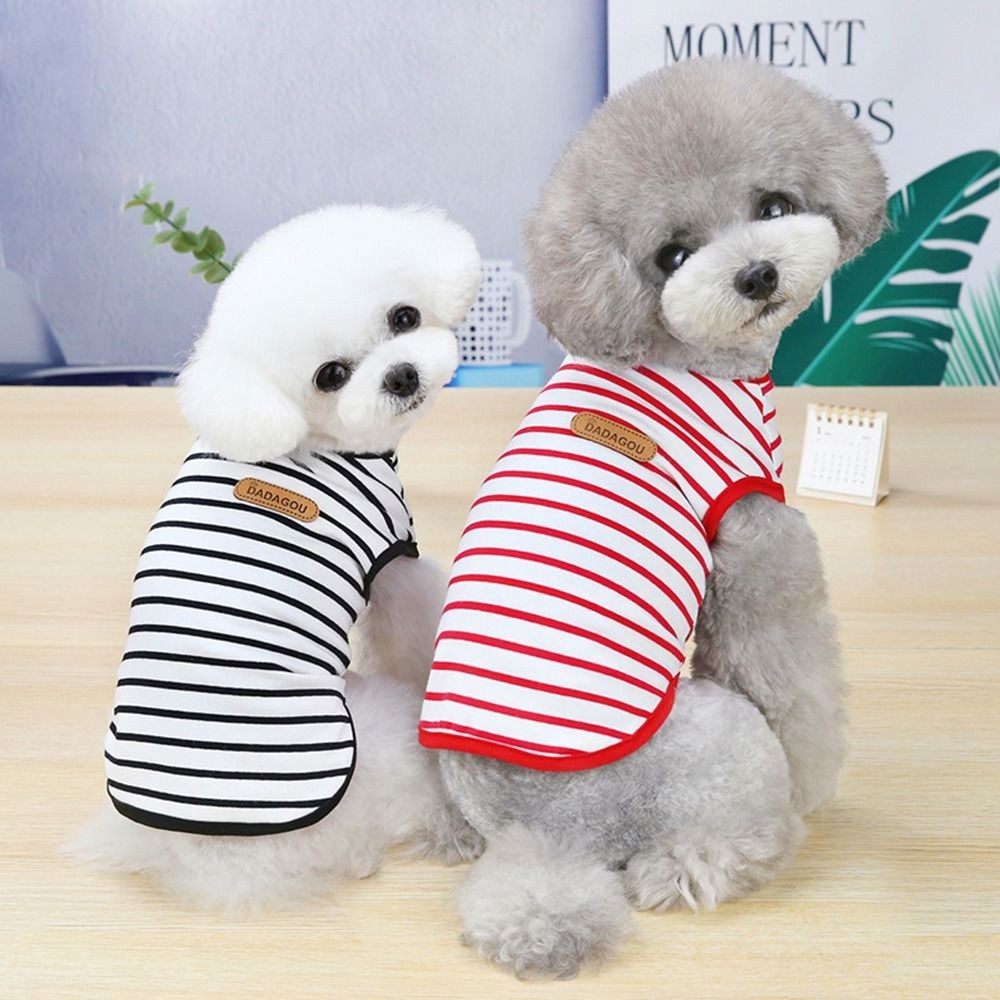 Cotton Dog Clothes Spring Summer Small Dogs Pullovers  Cat