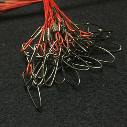 10PCS WIRE TRACE LEADER 50cm STEEL RATED 125LBS NYLON COATED FISHING TACKLE