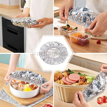 Reusable Aluminum Foil Food Covers Insulation for Kitchen Meals