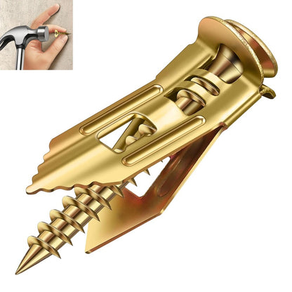 50-100PC Drywall Self-Drilling Anchors With Screws Kit No Drill Or Holes In Wall