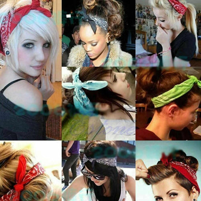 Paisley Bandanas Cowboy Bandana Head Scarf Double Sided Headwear wrap scarf tie