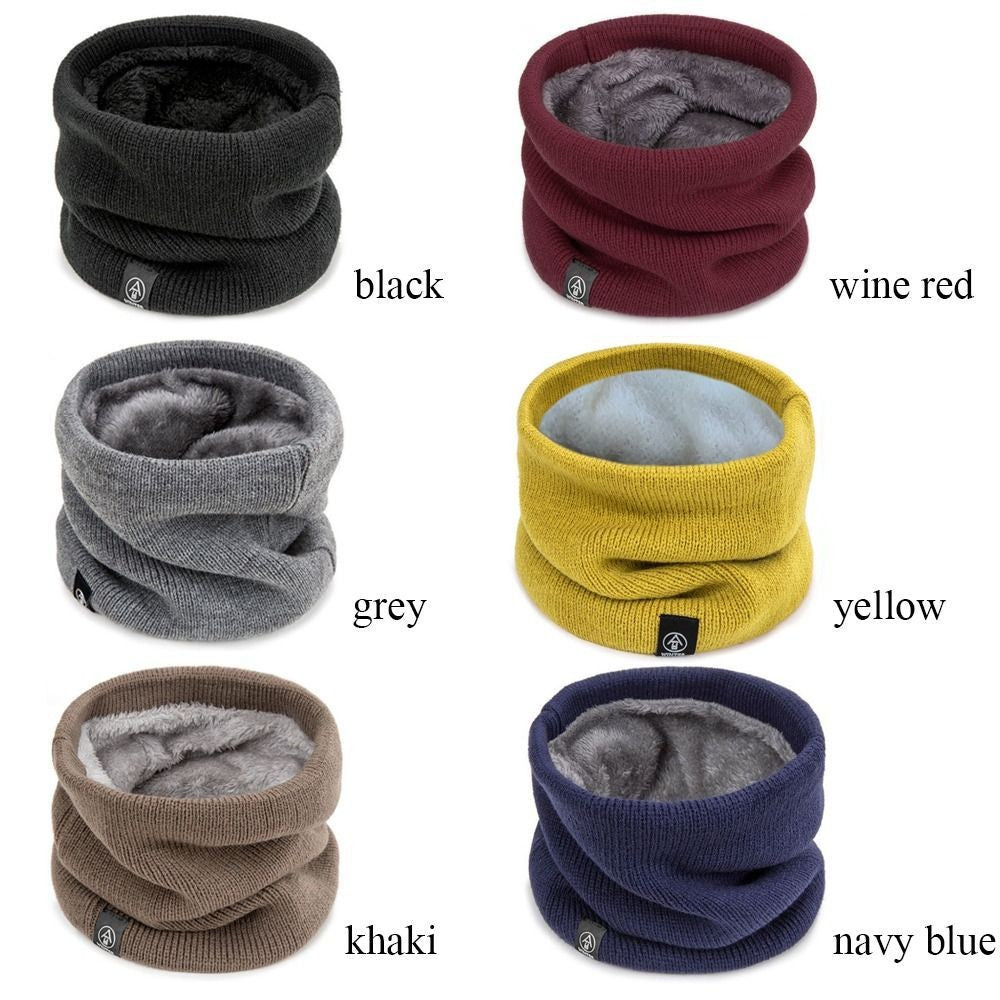 Wool Fur Neck Warmer Thickened Lining Face Mask  Skating Running