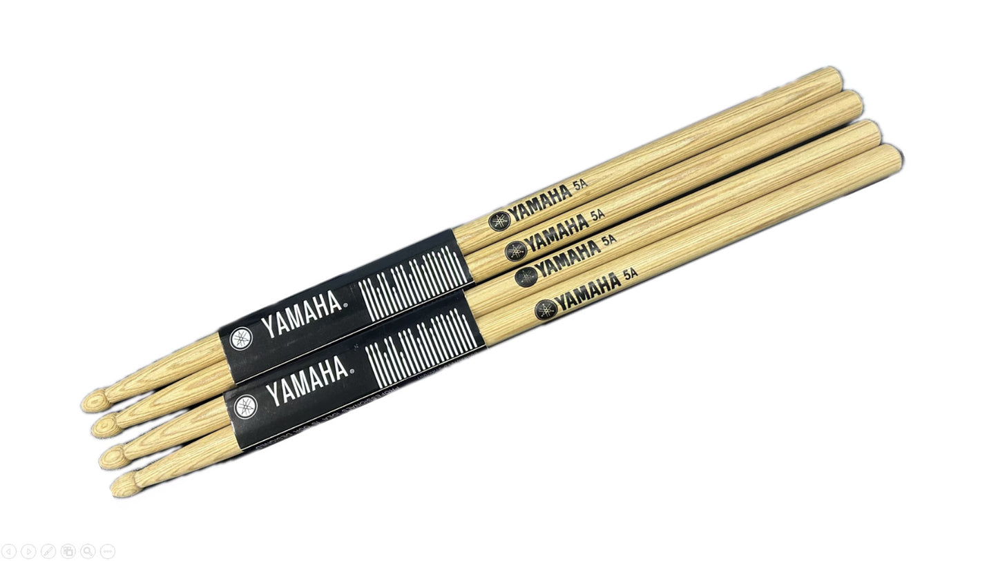 2 Pairs 5A/7A Walnut Wood Lightweight Music Band Oval Tip Drumsticks Drum Sticks