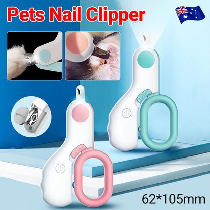 Pet Cat Dog Nail Toe Claw Clippers Scissors Trimmer Grooming Tool With LED Light