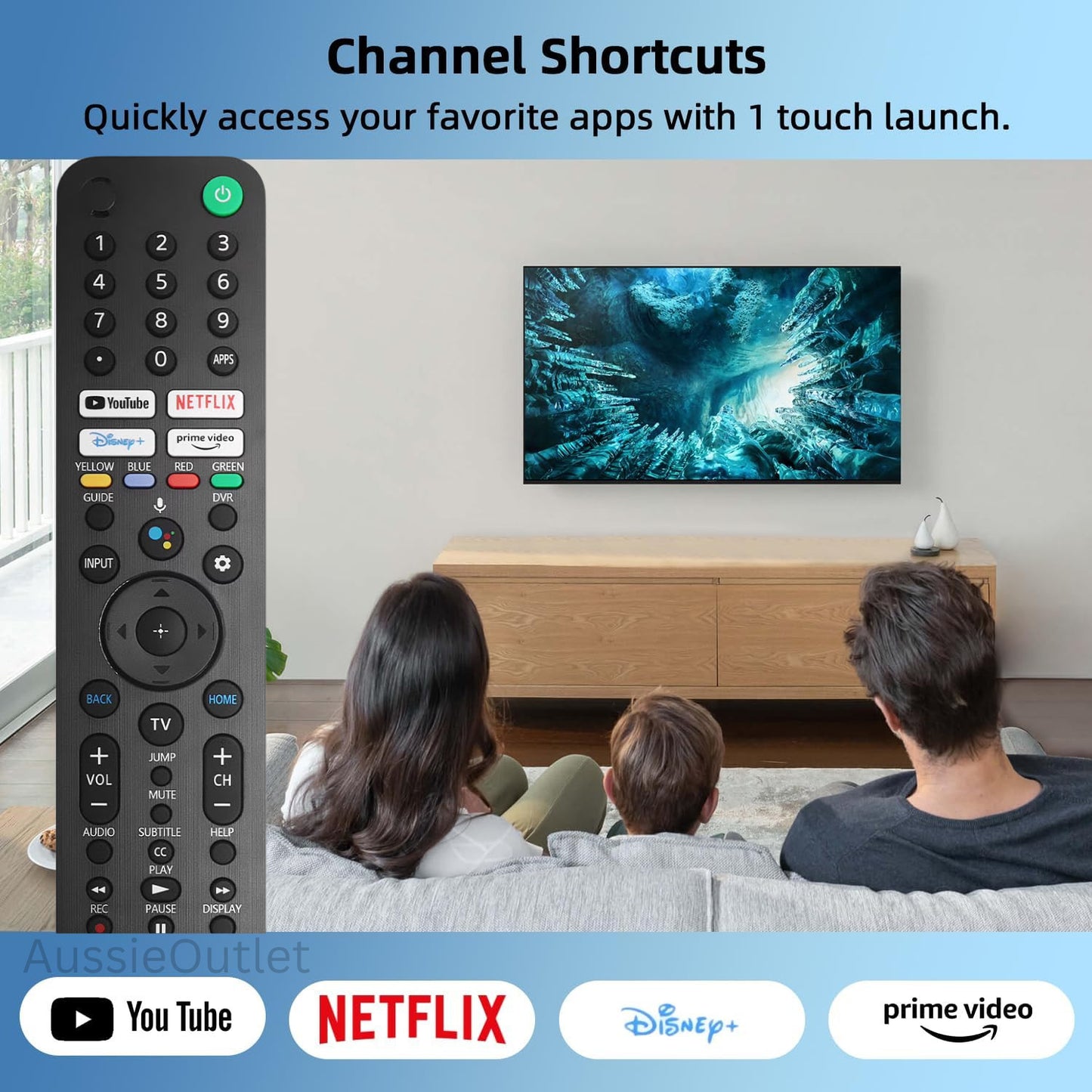 Replacement  Remote for Sony Bravia XR XBR KD 4K 8K OLED Google Android TV