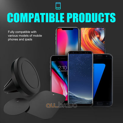 Universal Car Mount Air Vent Magnetic Phone Holder for All iPhone Android Phones