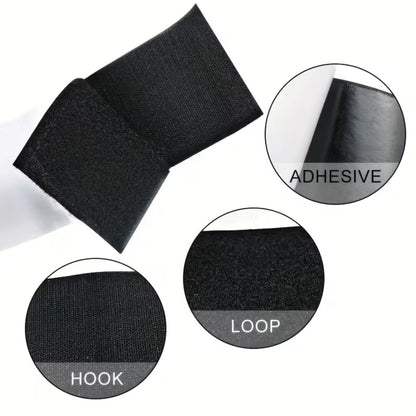 Black Heavy Duty Hook And Loop Tape Adhesive,Prevent Use Anti Non Slip AU