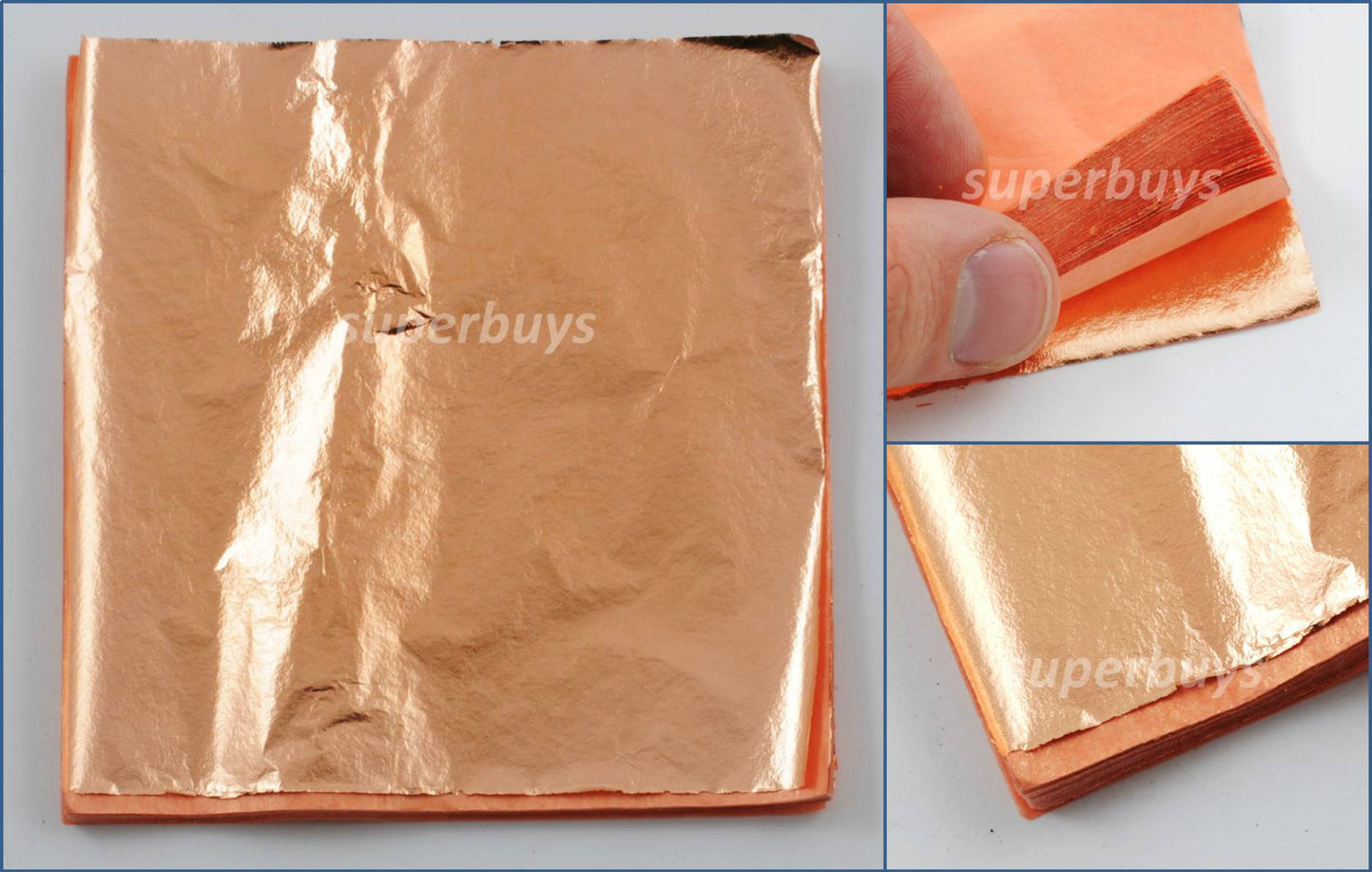 100pc Genuine Copper Metal Leaf Sheet 14cm Leaves Gilded Gilding Decorate Foil