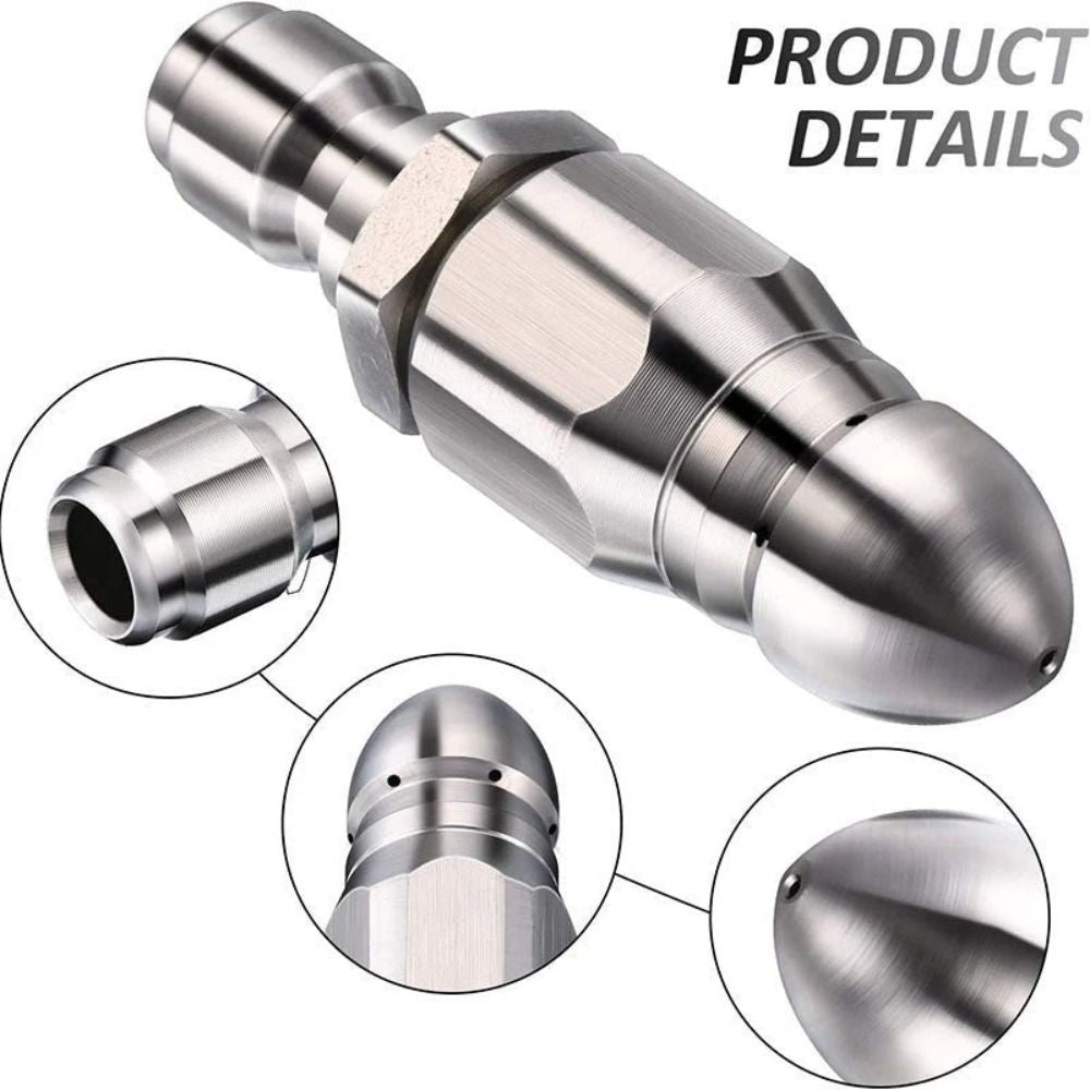 5000psi High Pressure Sprayer Nozzle Portable Water Jet Nozzle  Sewage Hose
