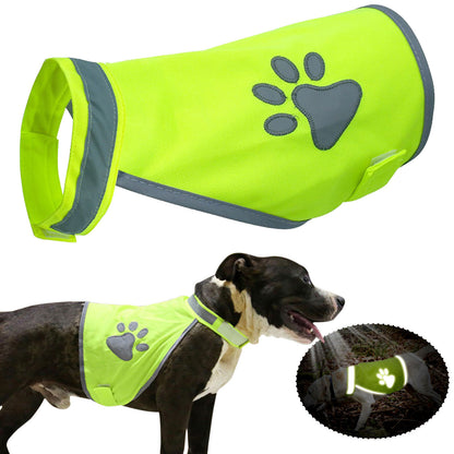 Reflective Dog Safety Vest High Visibility Fluorescent Pet Hi Vis Jacket Coat