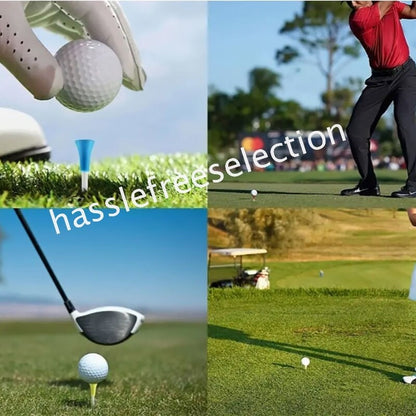 50-500 Pack 83mm Golf Tees Plastic With Rubber Multi Color Cushion Top Quality – Compatible with Golf