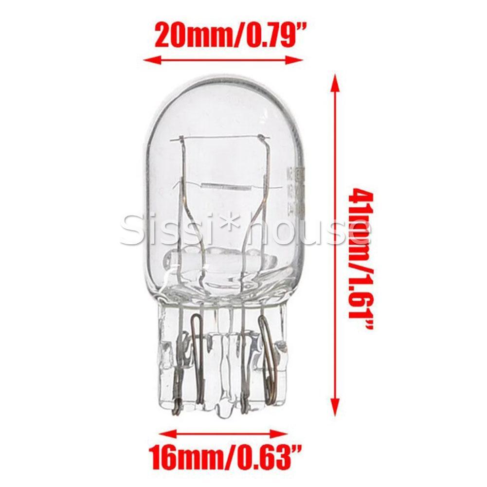 10PCS T20 7443 12V21/5W Clear Glass Turn Signal Stop Brake Tail Light Bulbs AUOZ