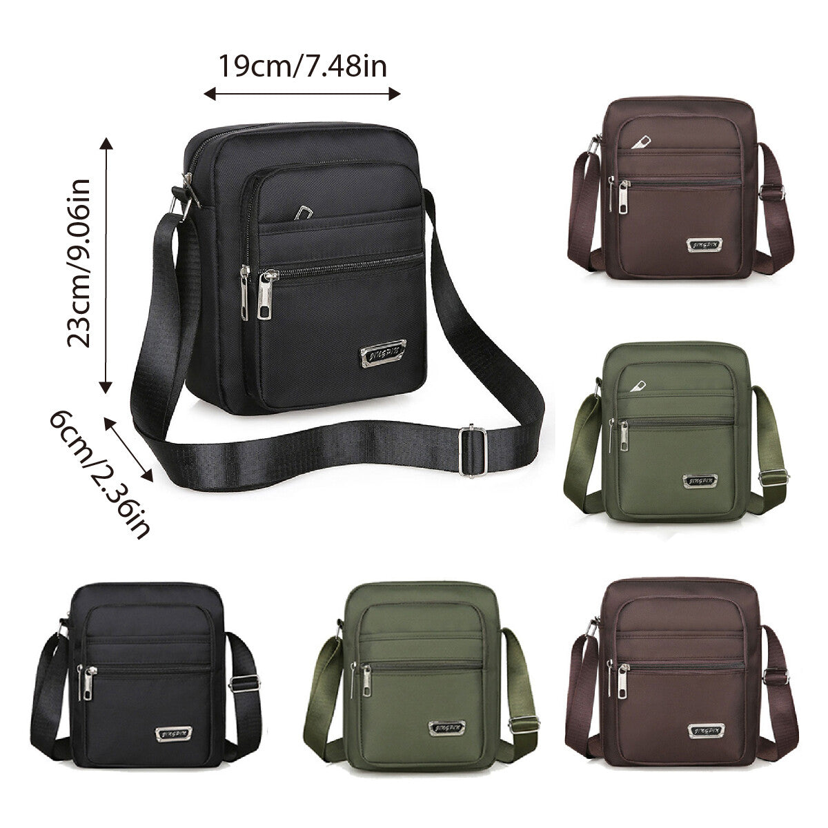 Mens Shoulder Bag Travel Crossbody Messenger Bag Casual Handbag for Men and Boys