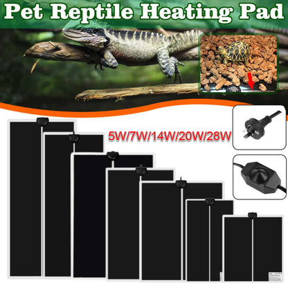 1/2pcs Pet Electric Reptile Heating Mat Pad Warmer for Hermit Crab Frog Lizard
