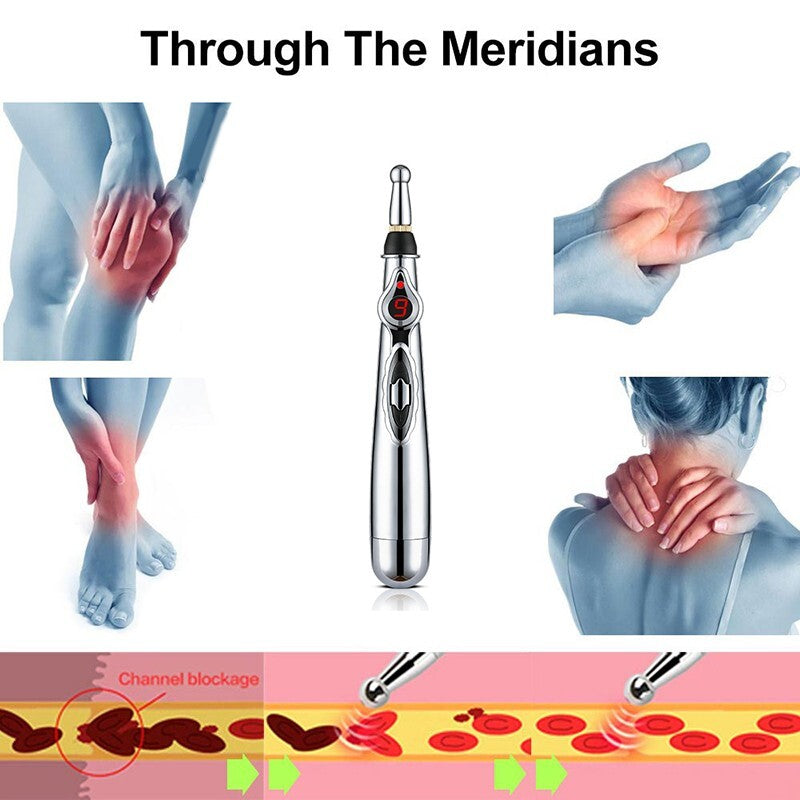 Electronic Acupuncture Massage Pen Meridian Therapy Pain Relief Energy Tool AU