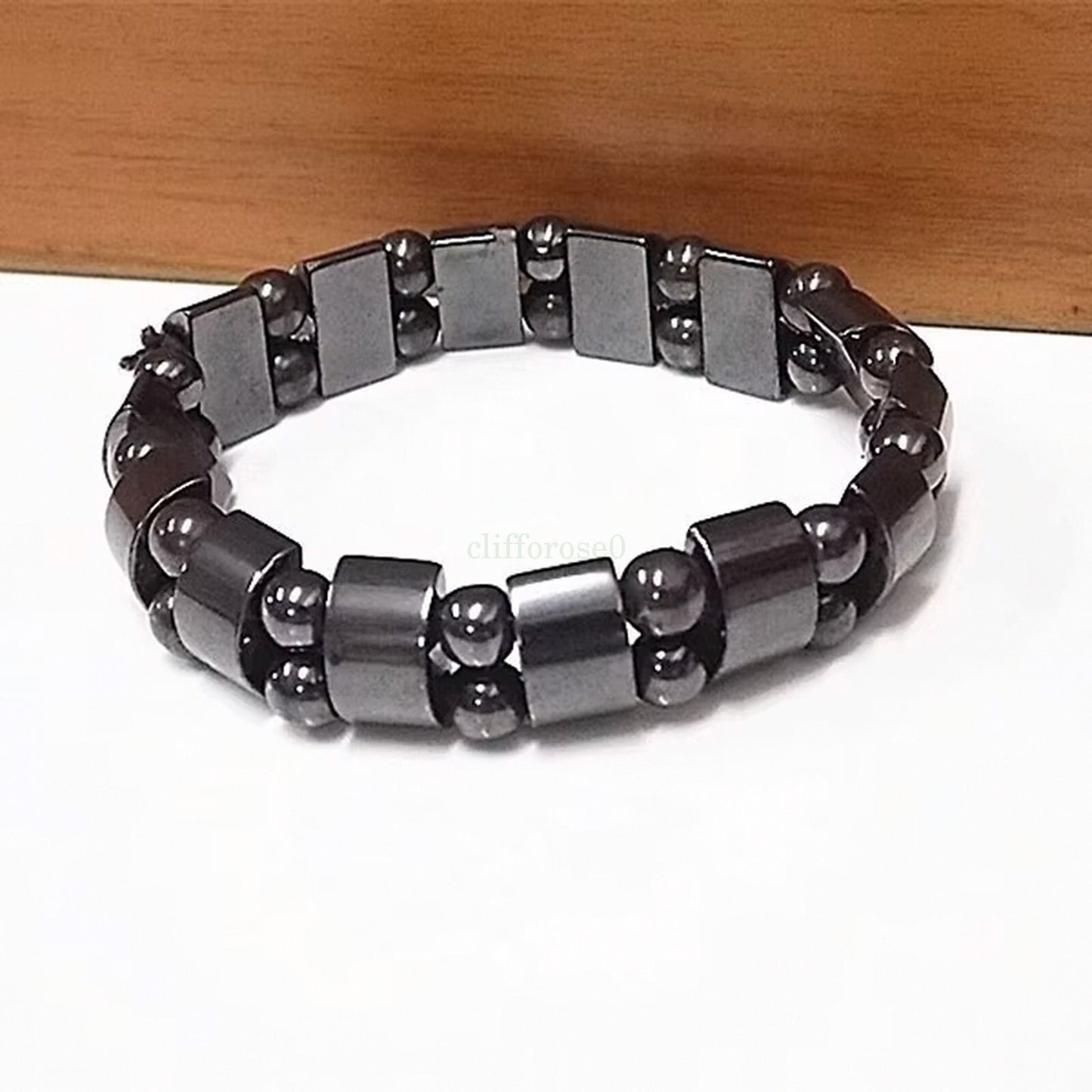 2026 Magnetic Hematite Dual Beaded Bracelet Simple Style for Daily Fashion Wear