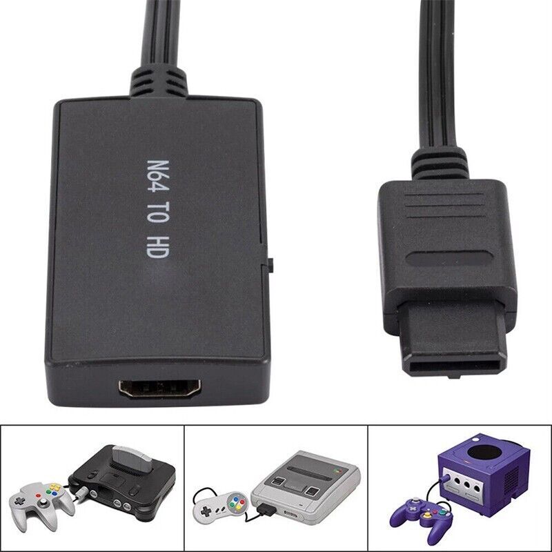 N64 to HDMI Converter Adapter HD Cable Compatible with Nintendo 64 Gamecube Super NES SNES