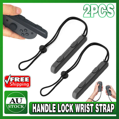 2PCS Gamepad Handle Lock Wrist Strap Lanyard Compatible with Nintendo Switch Game Joy-Con AU