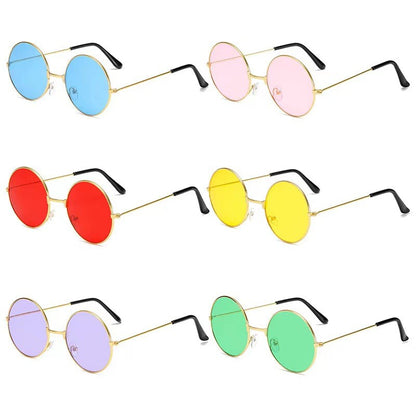 60s HIPPY GLASSES - Red, Blue, Purple, Green Yellow & Pink Hippie John Lennon