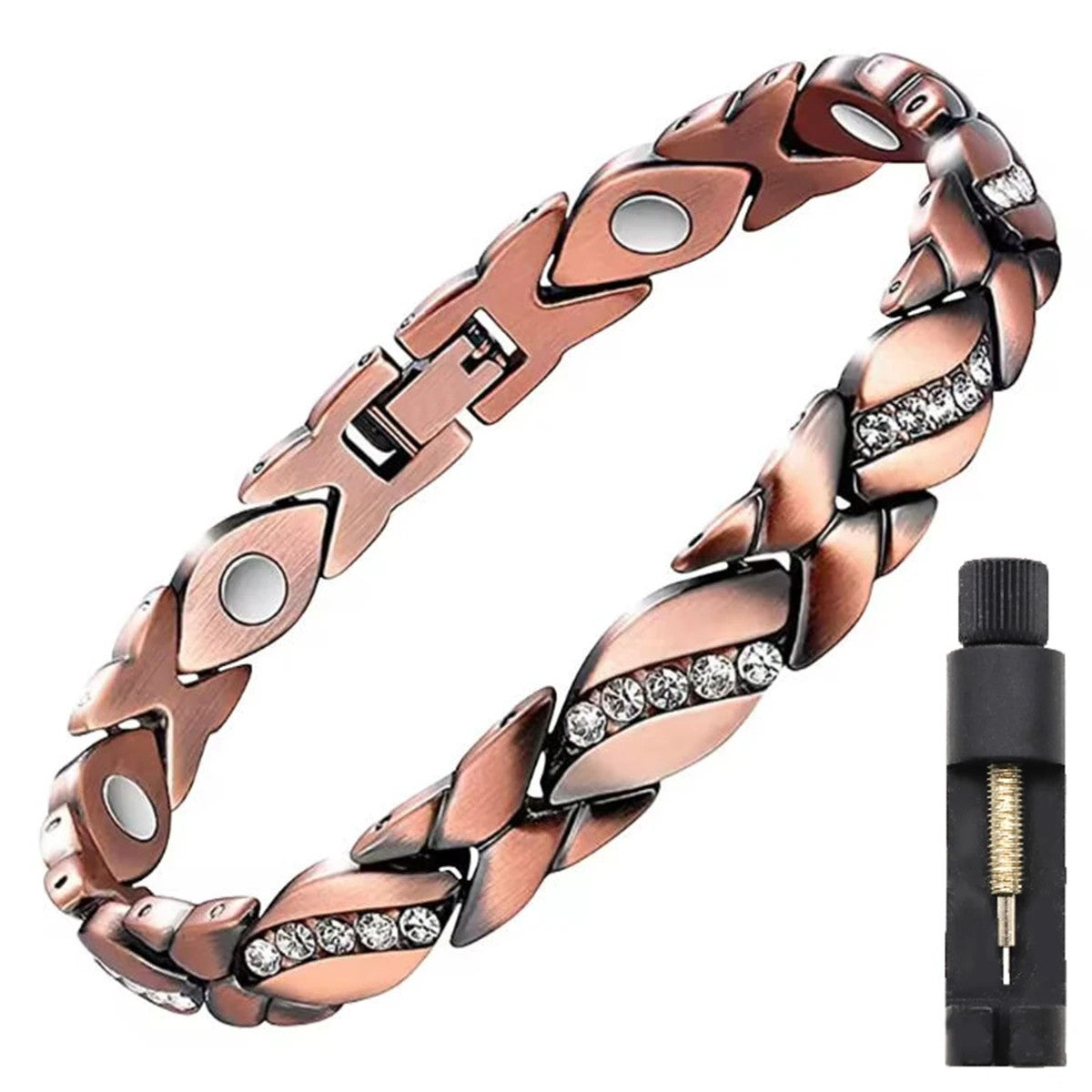 Pure Copper Clover Bio-Magnetic Bangle / Bracelet for Healing, Arthritis & Pain