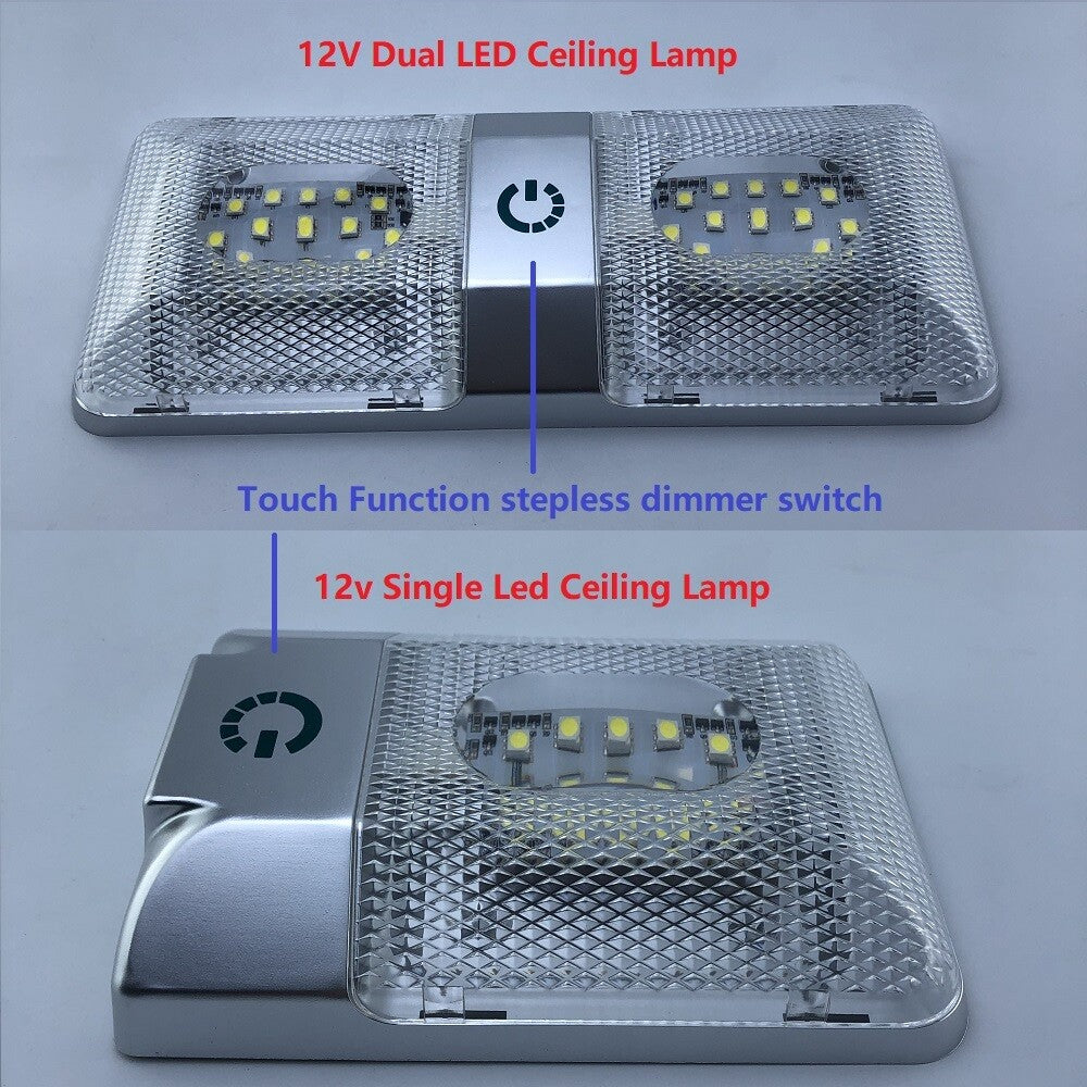 12V RV Interior LED Ceiling Light Boat Camper Caravan Trailer Roof Dome Light AU