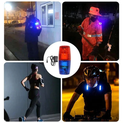 Waterproof Clip-on Warning Light Compatible with Sanitation and Patrol Workers